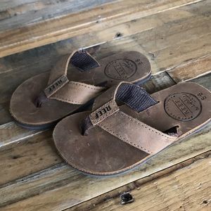 Toddler Reef grom leather flip flop sandal 5/6